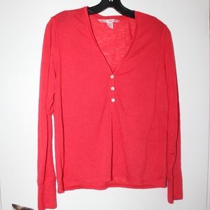 Victoria's Secret Sz S long sleeve Red Tee Shirt stretch